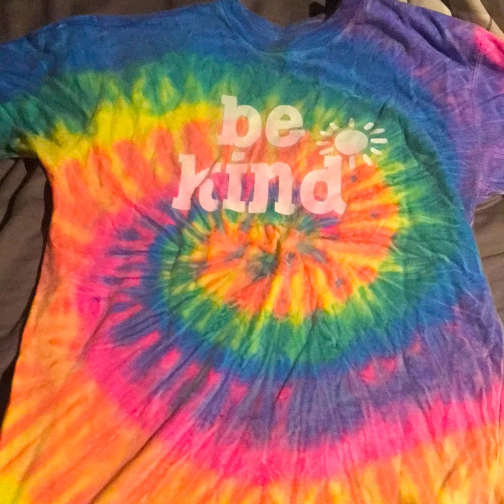 Be kind tiedye shirt/pink/yellow/blue/green purple